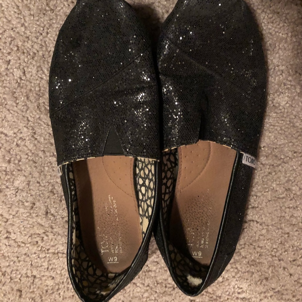Black Sparkly Toms!